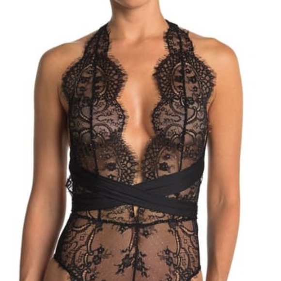 Free People Showoff bodysuit black lace sheer NWT - Picture 8 of 8